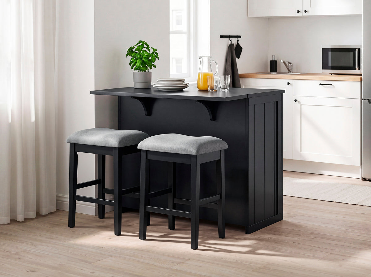 Meadowbrook Black Kitchen Island - Ornate Home