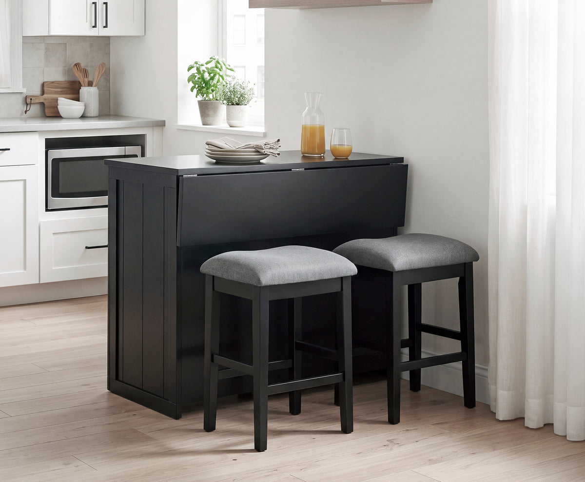 Meadowbrook Black Kitchen Island - Ornate Home
