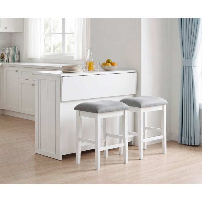 Meadowbrook Silver Kitchen Island - Ornate Home