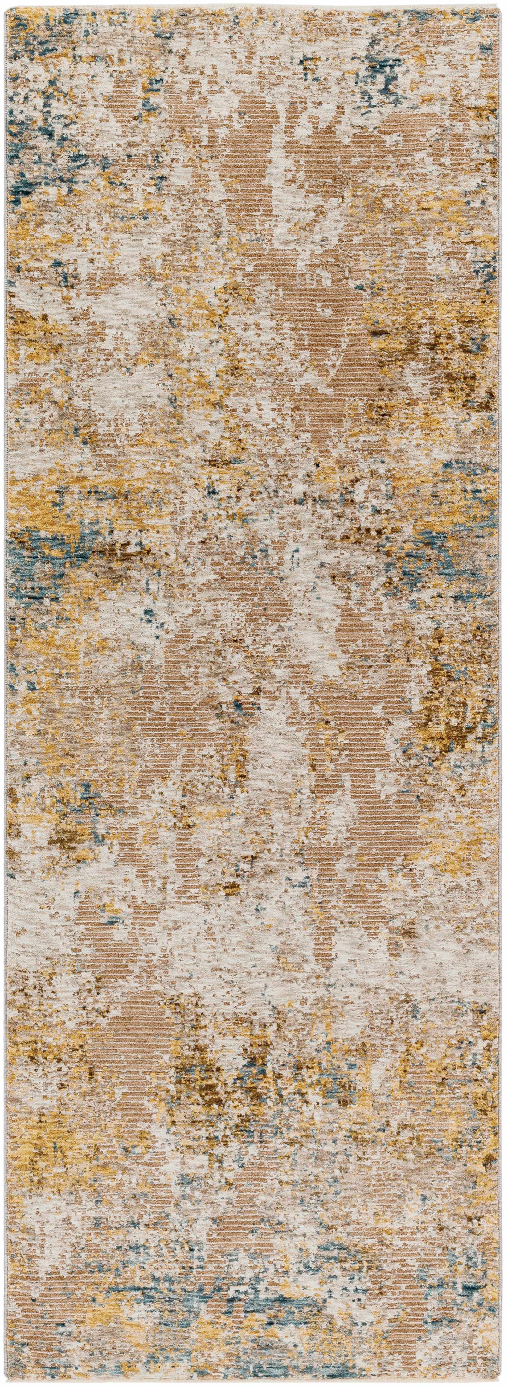 Meads Abstract Mustard Luxe Rug - Ornate Home