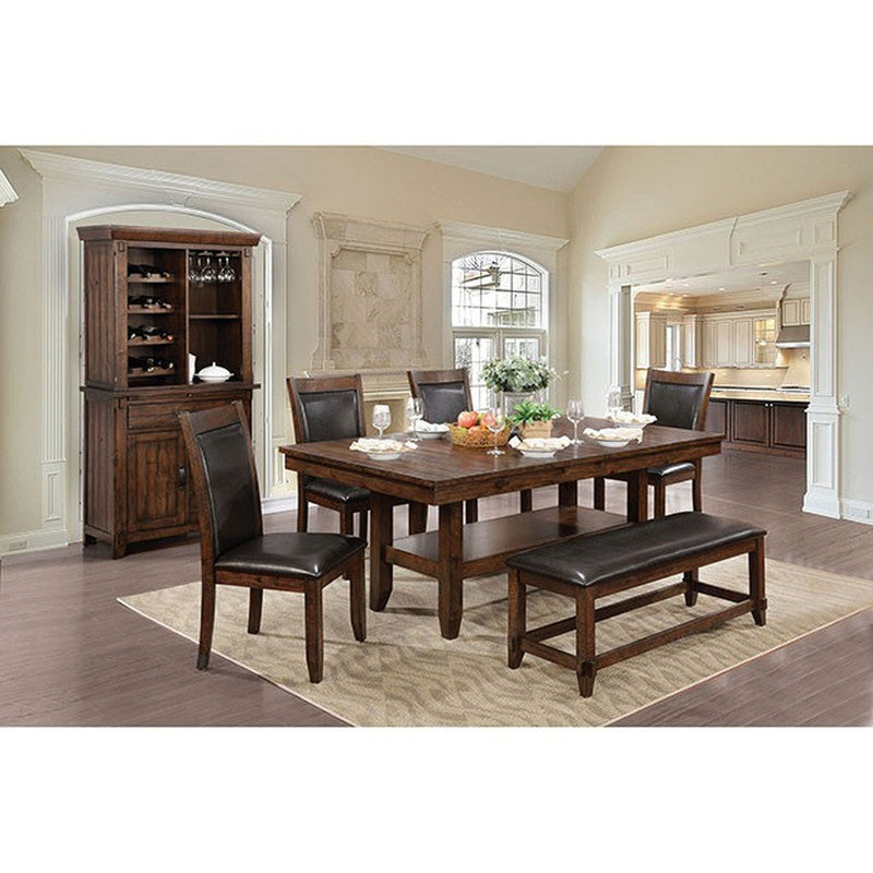 Meagan Brown Cherry/Espresso Dining Table - Ornate Home