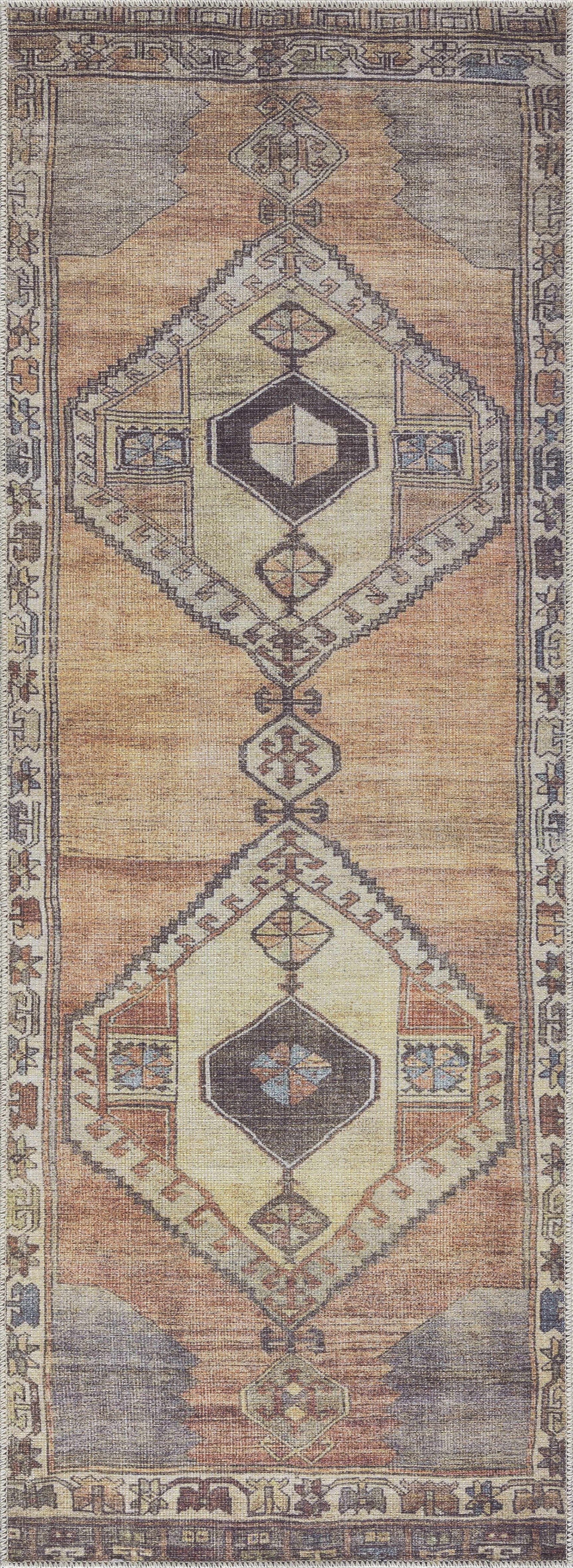 Medinah Washable Runner & Area Rug - Ornate Home