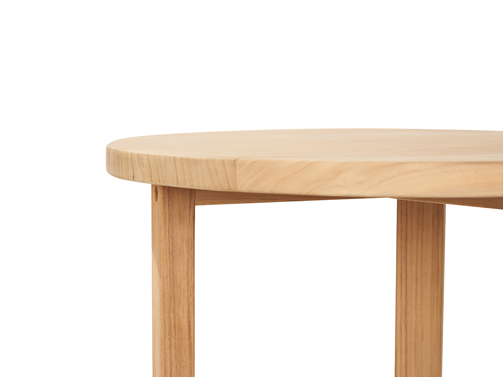 Medium Round Teak Outdoor Cross Legs Nesting Side Table - Ornate Home