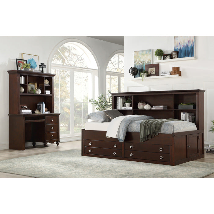 Meghan Espresso Twin Lounge Storage Bed - Ornate Home