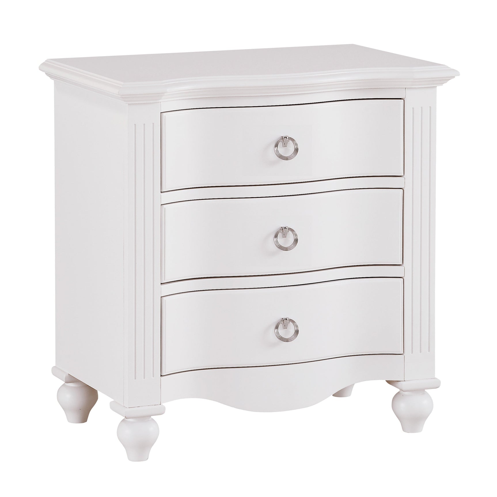 Meghan White Nightstand - Ornate Home