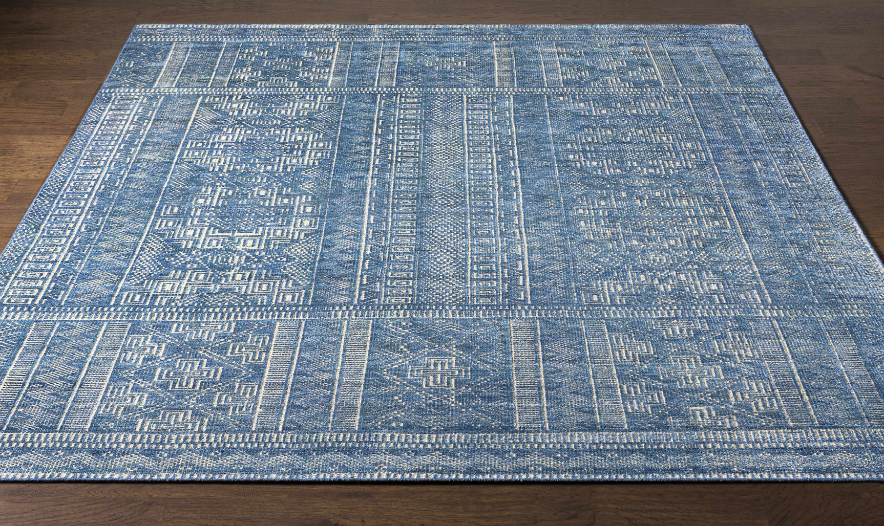Meigs Blue Premium Viscose&Wool Rug - Clearance - Ornate Home