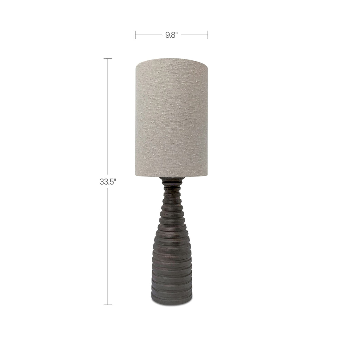 Meili Dark Brown/Natural Table Lamp - Ornate Home