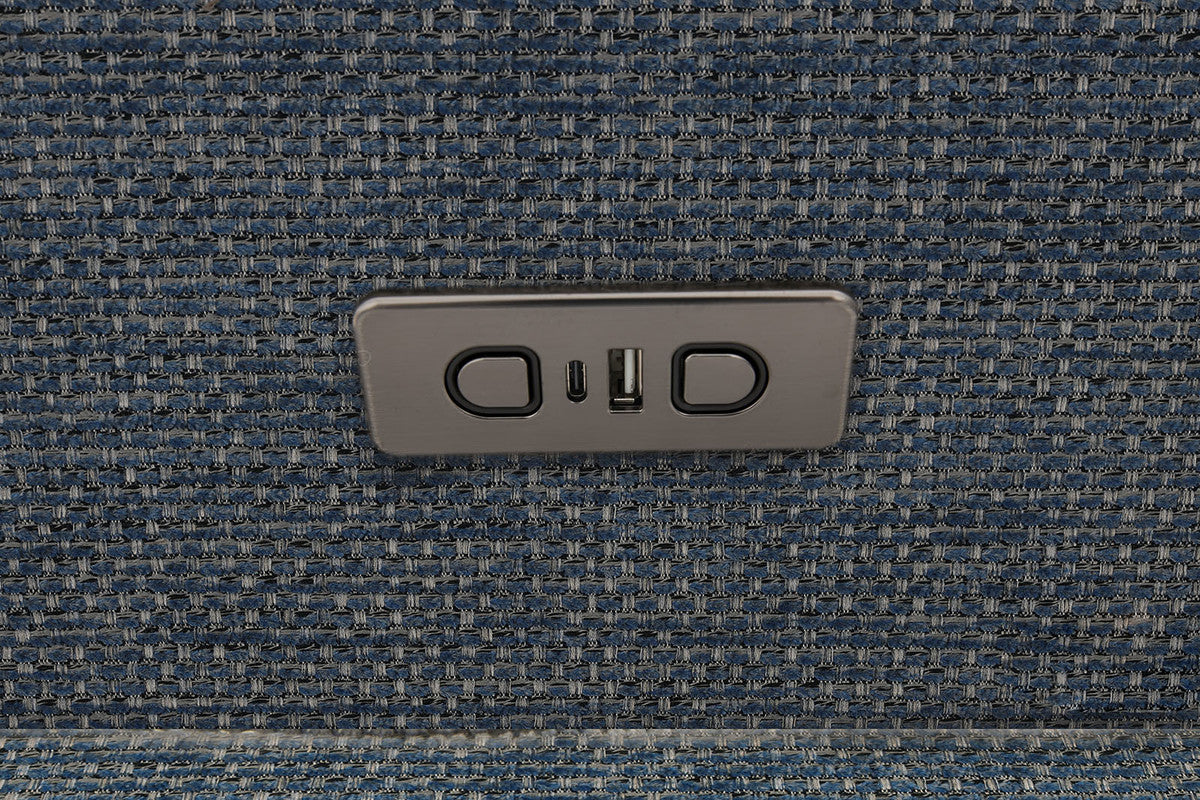 Melancton Blue Power Sectional - Ornate Home