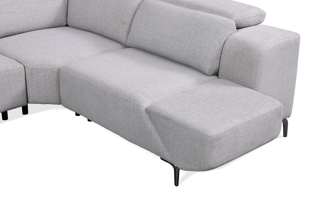 Melancton Light Gray Power Sectional - Ornate Home