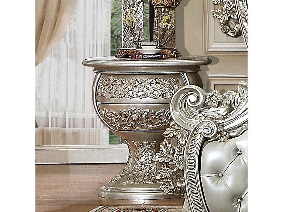 Meliora Silver Nightstand / HD-8088 - Ornate Home