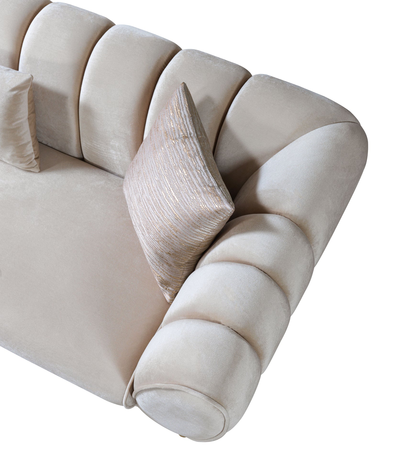 Melissa Ivory Velvet Sofa & Loveseat - Ornate Home