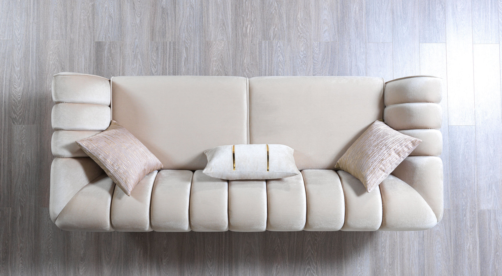 Melissa Ivory Velvet Sofa & Loveseat - Ornate Home