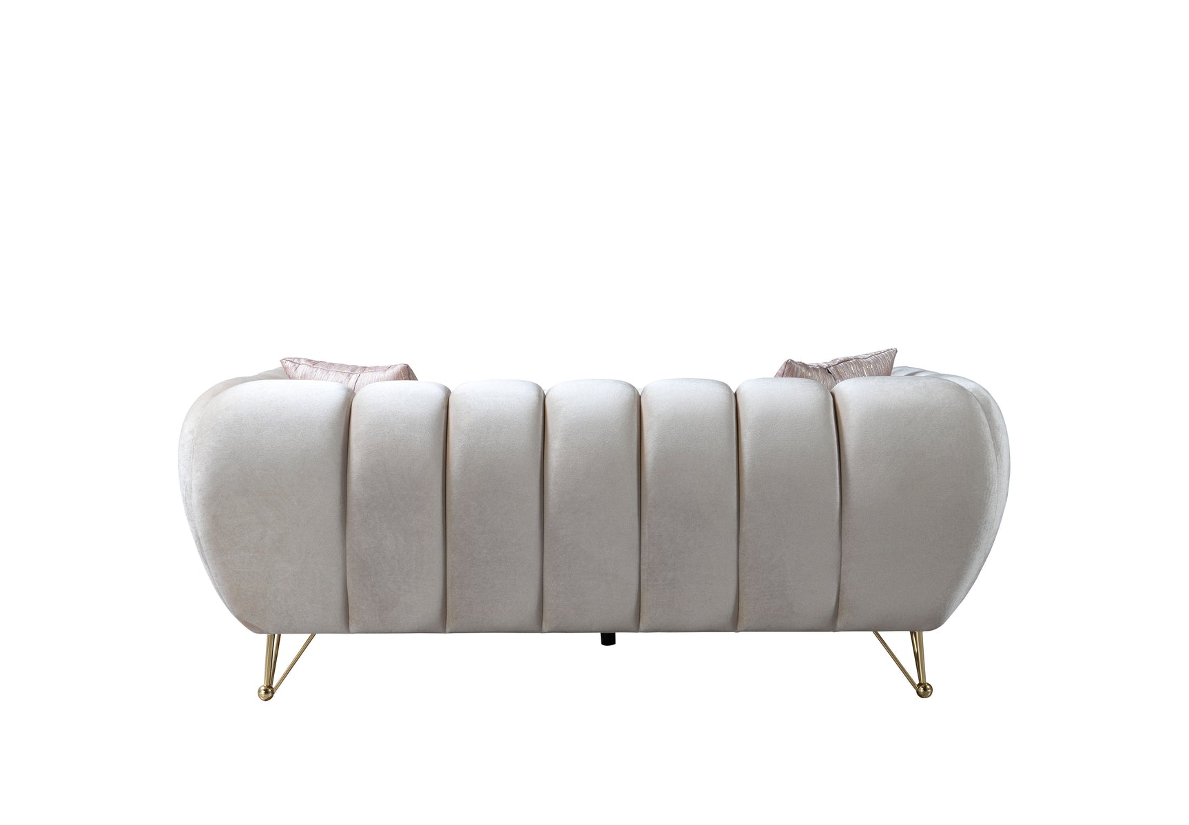 Melissa Ivory Velvet Sofa & Loveseat - Ornate Home