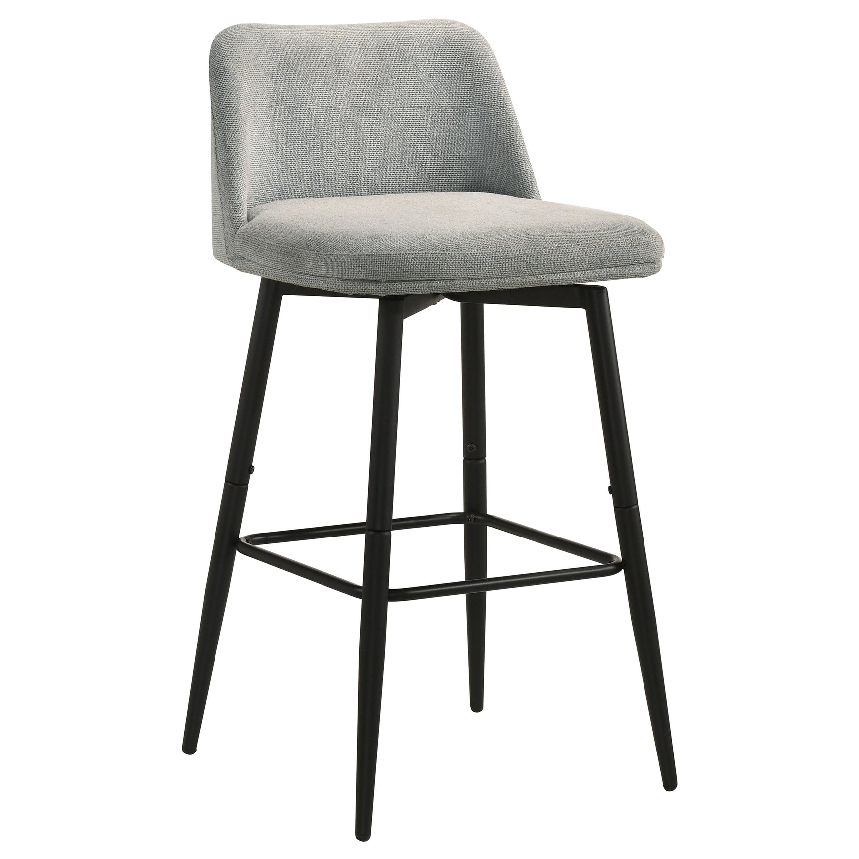 Mellor Grey Fabric Upholstered Swivel Bar Chair (Set Of 2) - Ornate Home