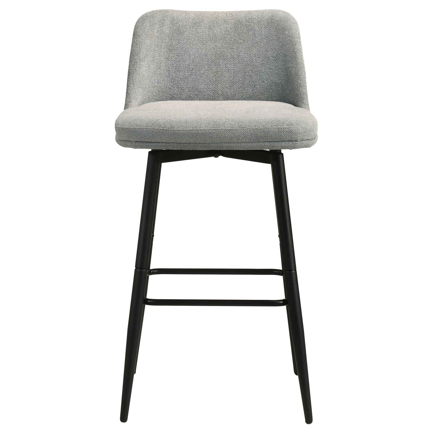 Mellor Grey Fabric Upholstered Swivel Bar Chair (Set Of 2) - Ornate Home