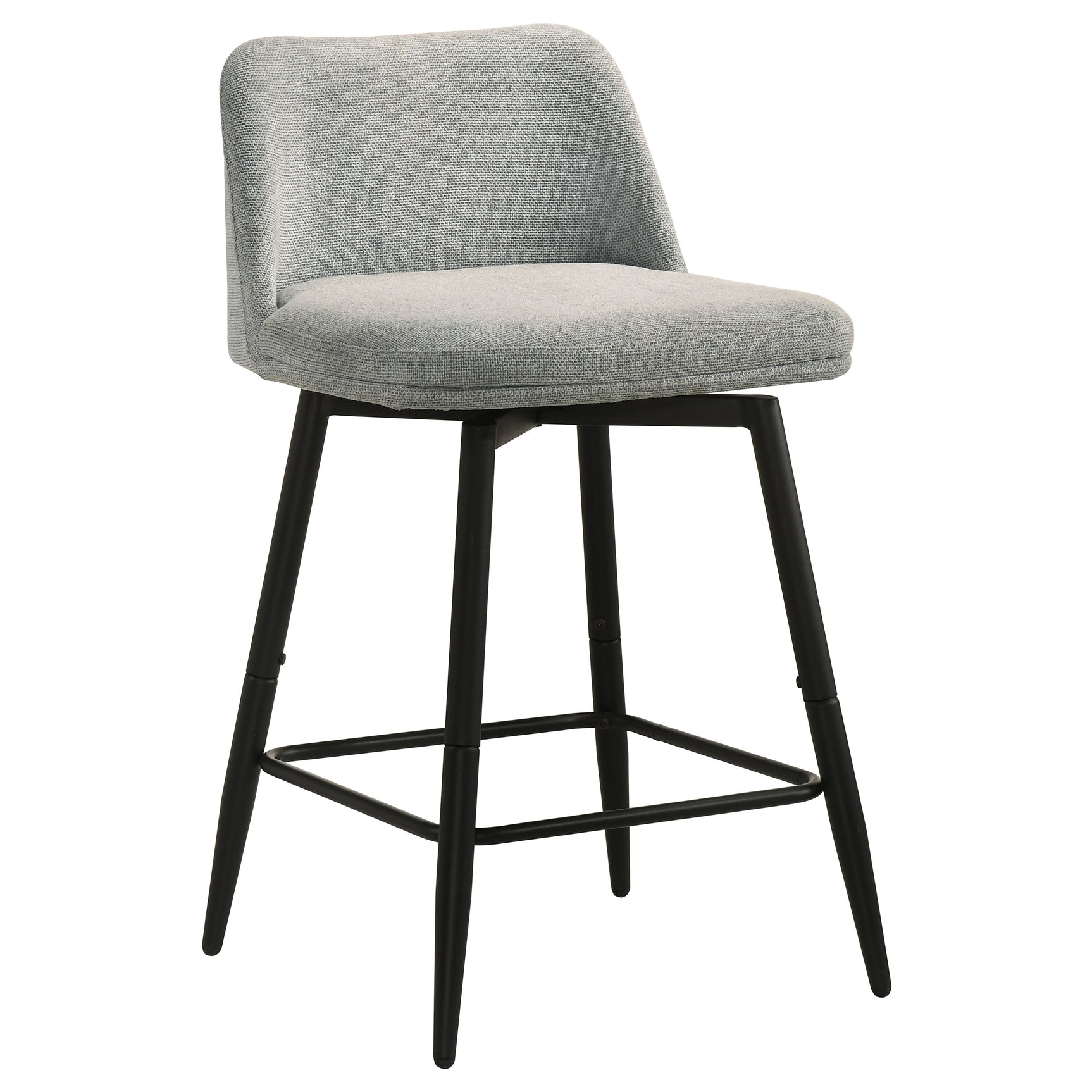 Mellor Grey Fabric Upholstered Swivel Counter Chair (Set Of 2) - Ornate Home