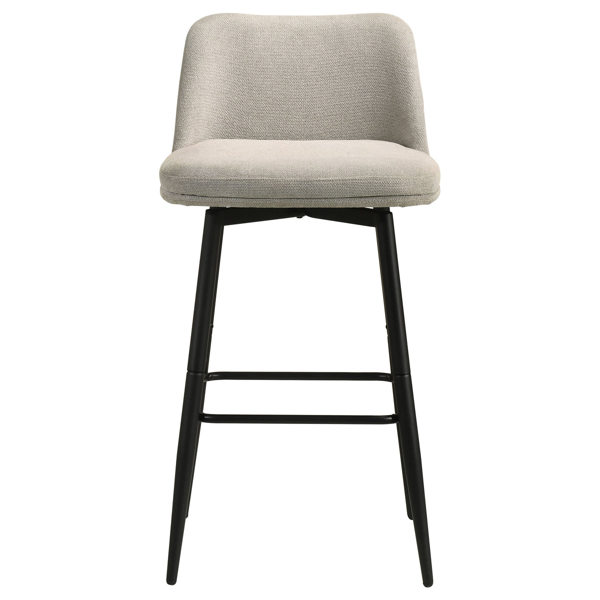 Mellor Slate Brown Fabric Upholstered Swivel Bar Chair (Set Of 2) - Ornate Home