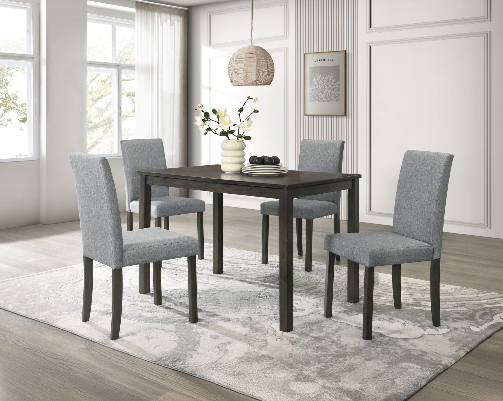 Melshire Brown/Gray 5-Piece Dining Set - Ornate Home
