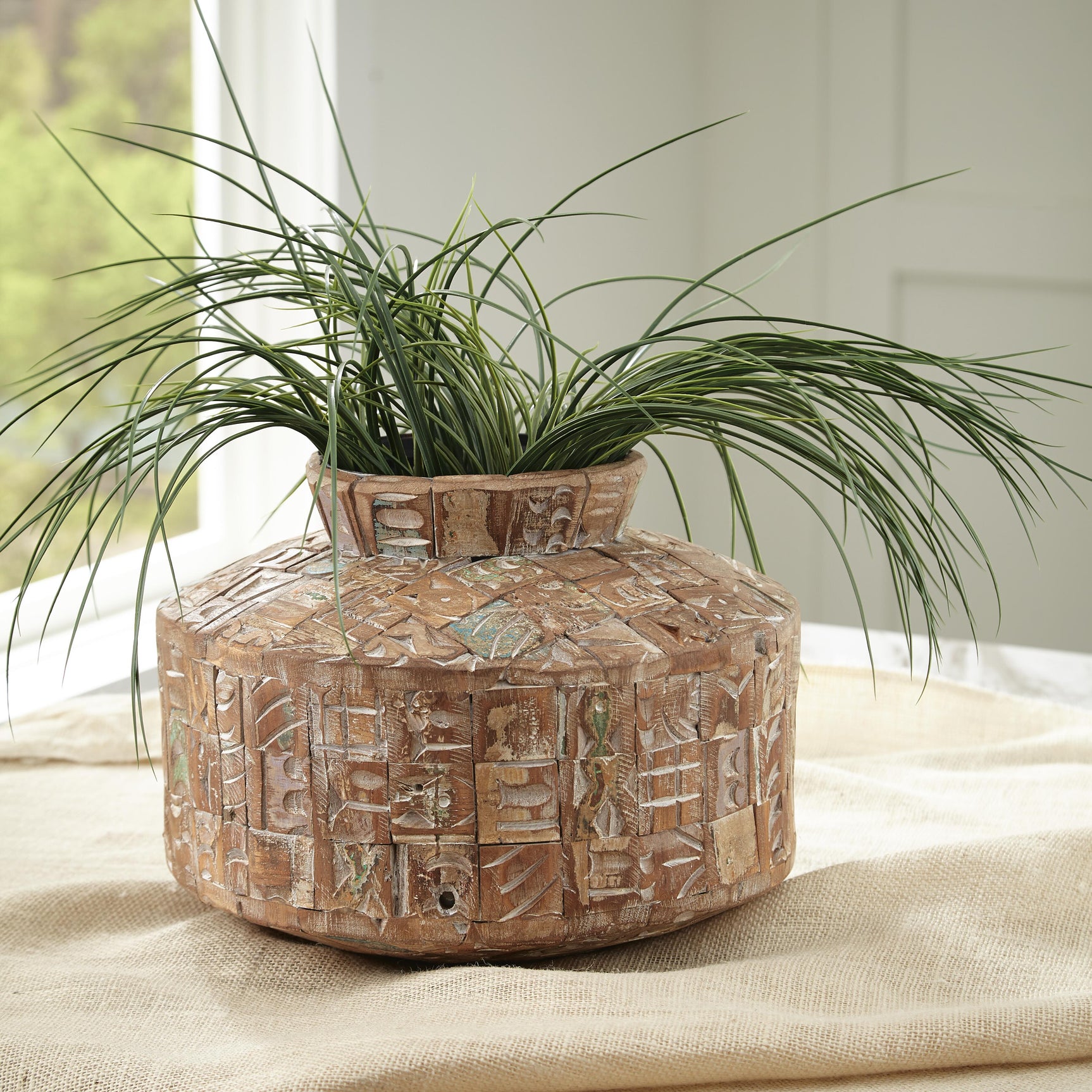 Meltland Natural/Black Vase - Ornate Home