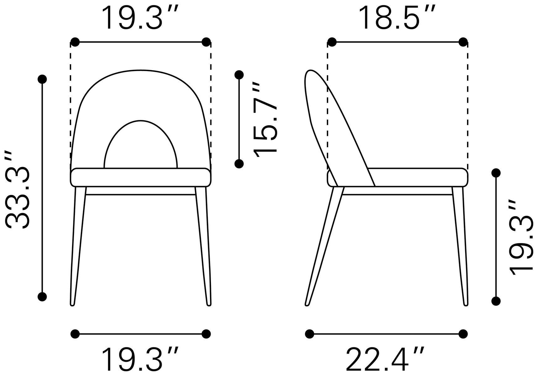 Menlo Gray Dining Chair (Set of 2) - Ornate Home