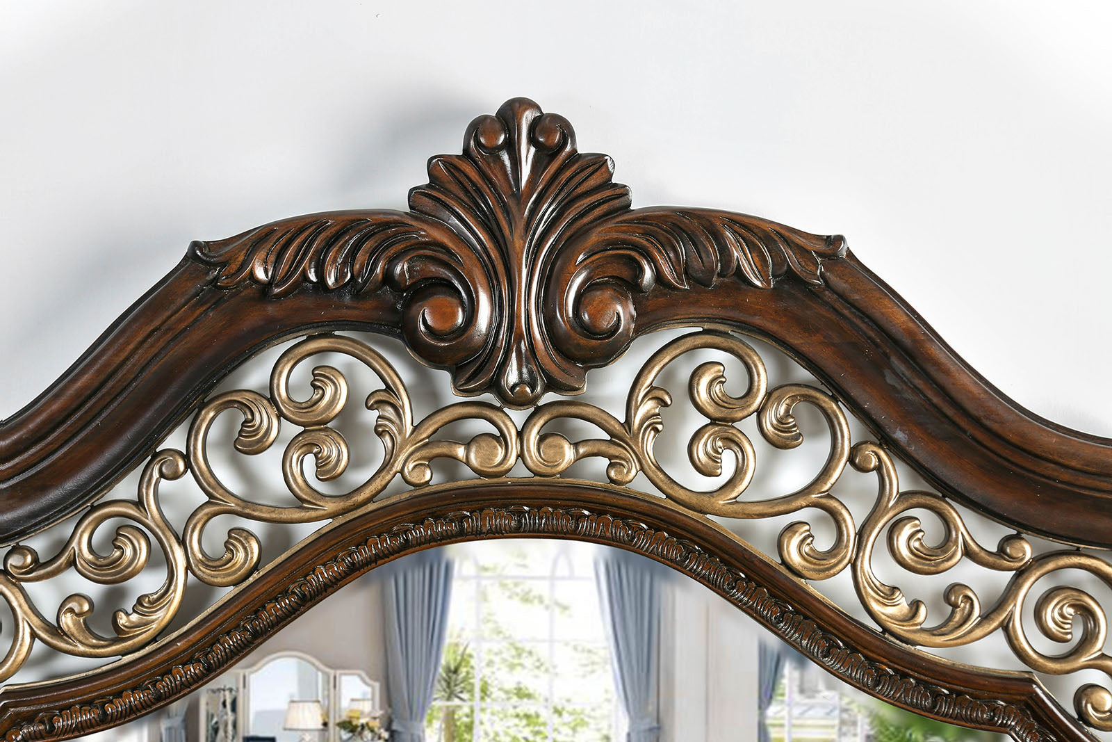 Menodora Brown Cherry 5 Pc. Queen Bedroom Set w/ Chest - Ornate Home