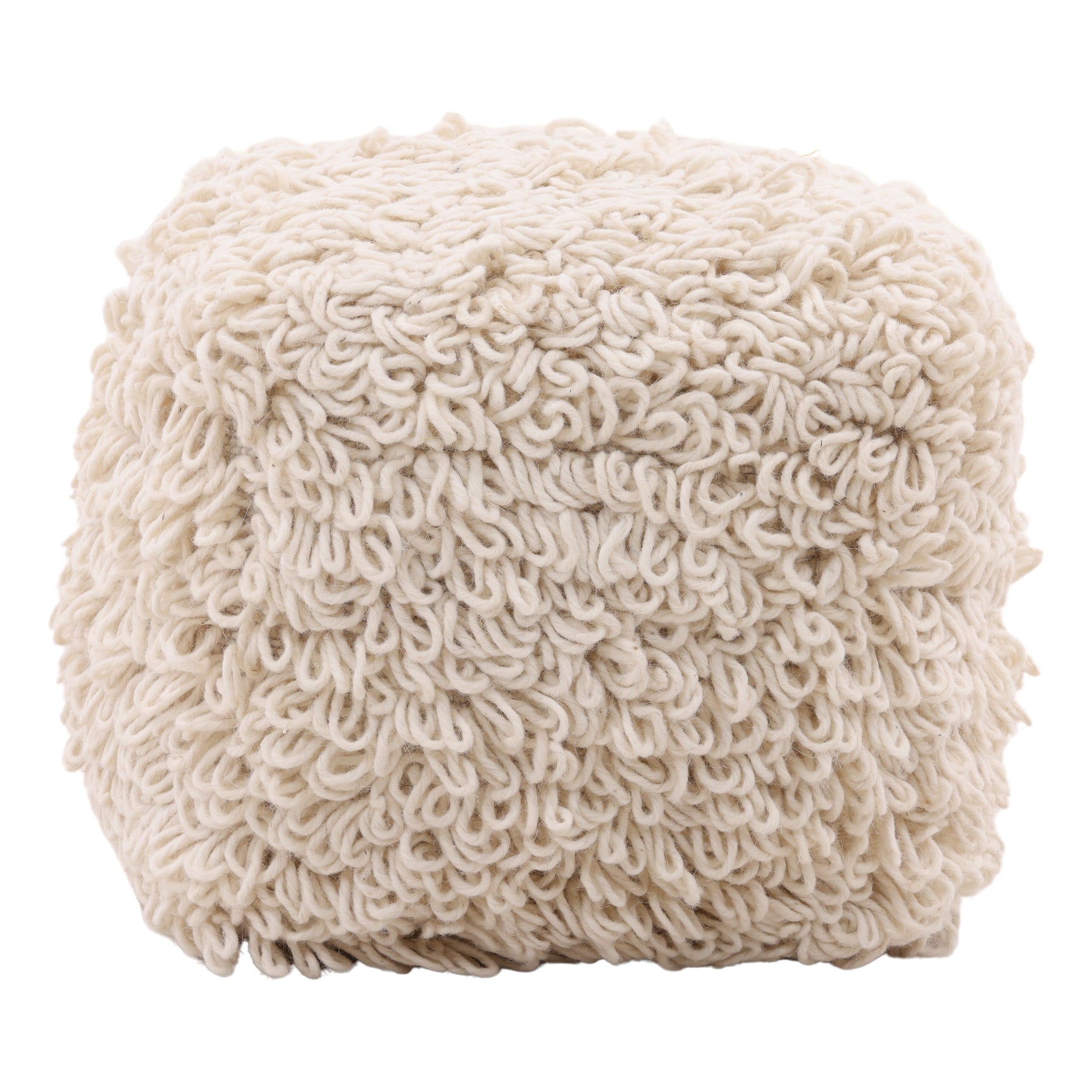 Menta Ivory Pouf - Ornate Home