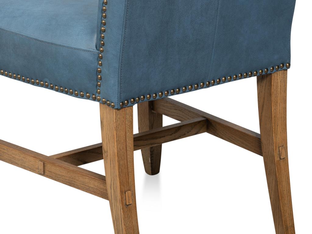 Mercado Blue High Back Dining Chair (Set of 2) - Ornate Home