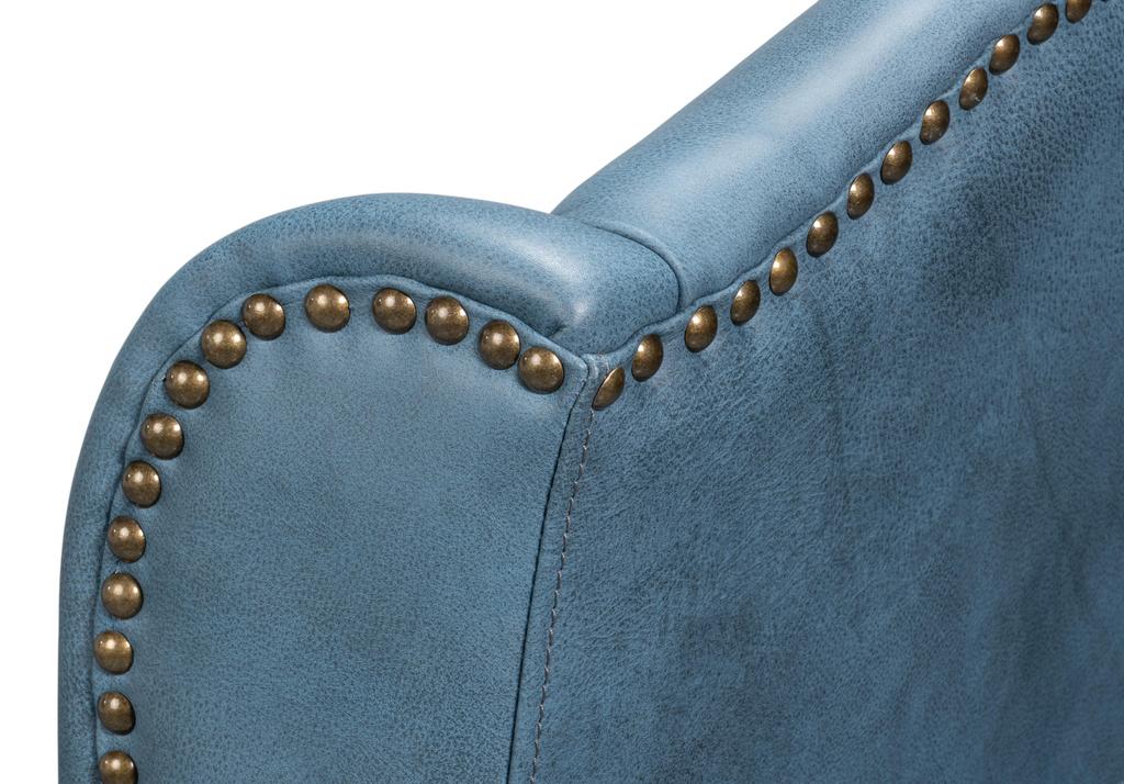 Mercado Blue High Back Dining Chair (Set of 2) - Ornate Home