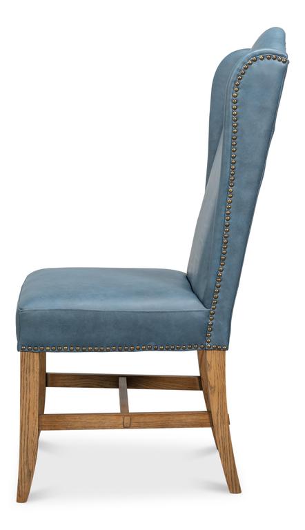 Mercado Blue High Back Dining Chair (Set of 2) - Ornate Home
