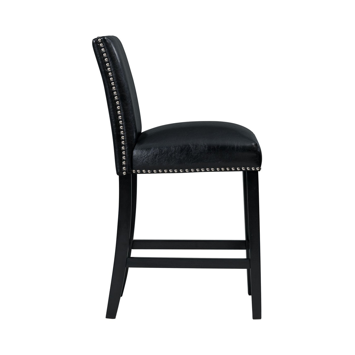 Meridian Black Counter Side Chair (Set of 2) - Ornate Home
