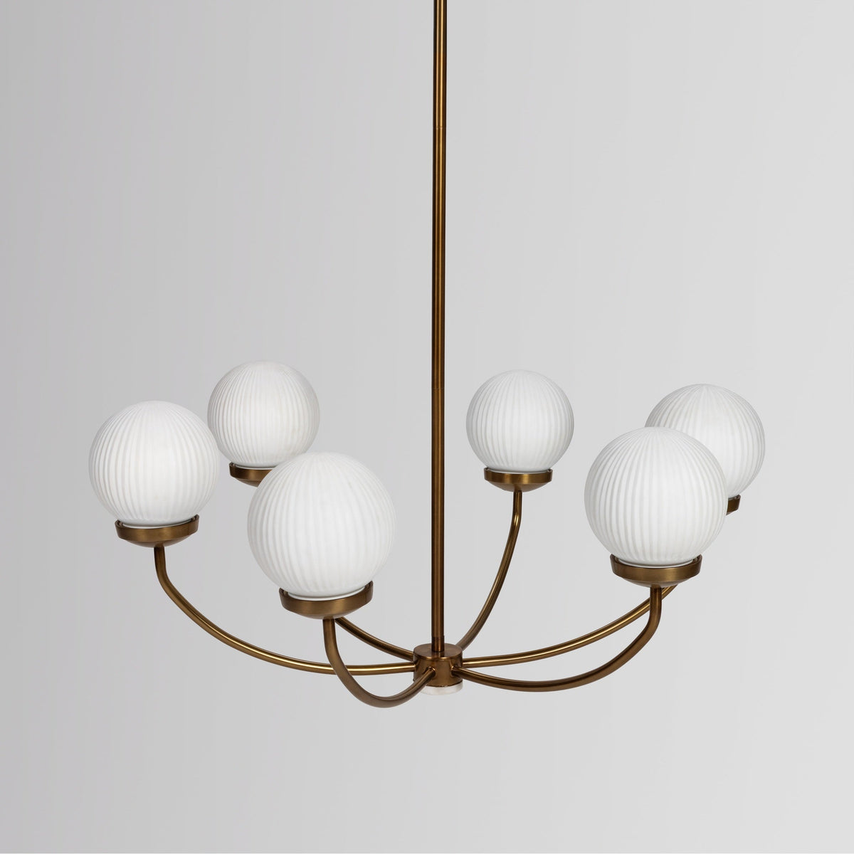 Meridian Milk Glass 34" Chandelier