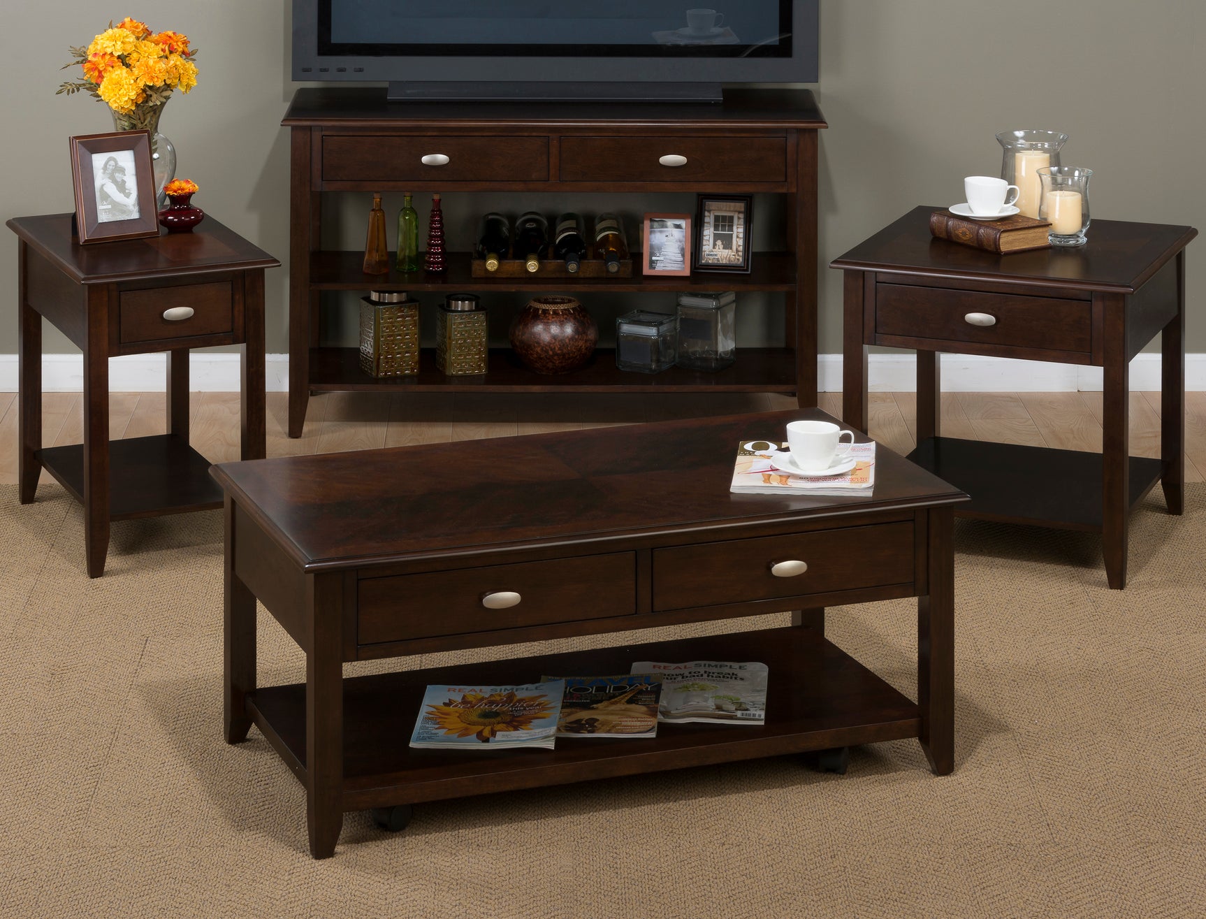 Merlot Merlot Sofa Table - Ornate Home