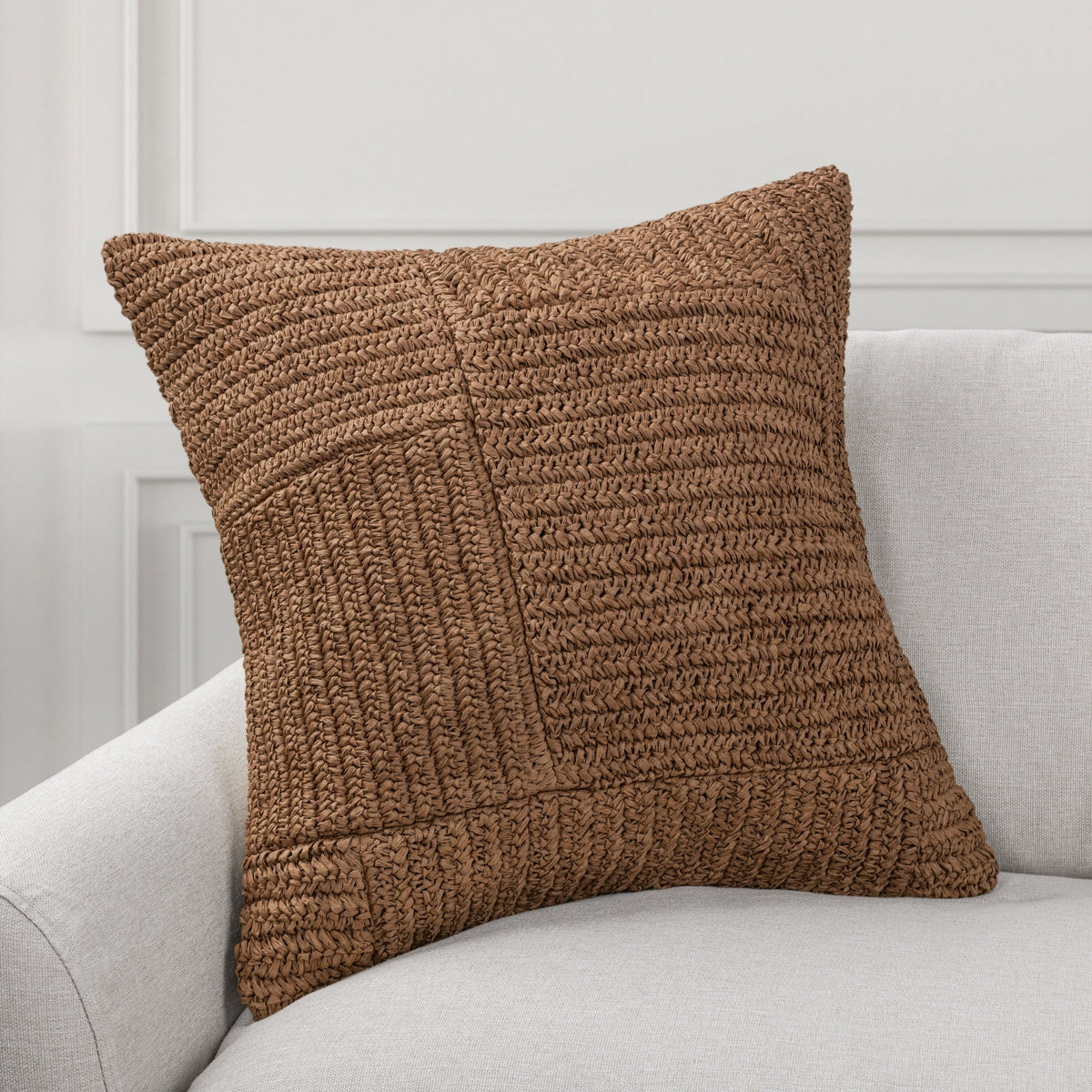 Merritt Amber Brown 22"x22" Throw Pillow (Set of 2)