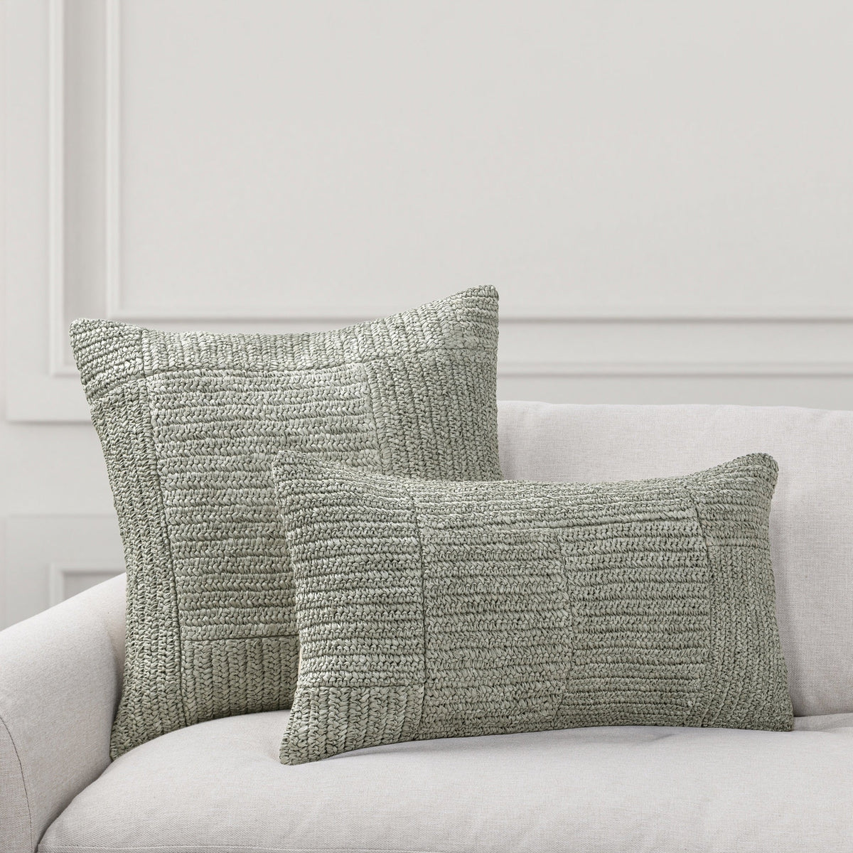 Merritt River Sage 22"x22" Throw Pillow (Set of 2)