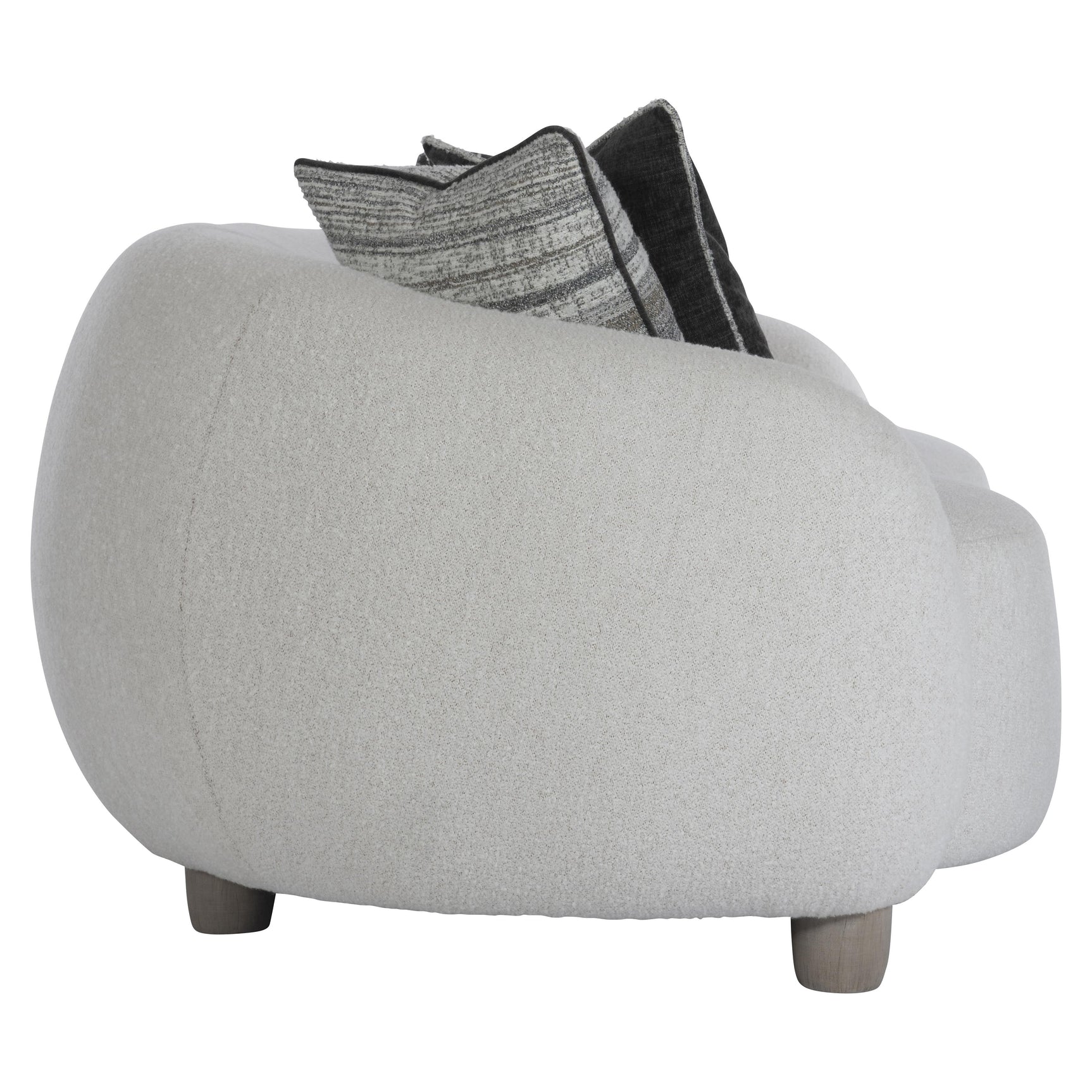 Merritt White/Cream/Grey Fabric Sofa - Ornate Home