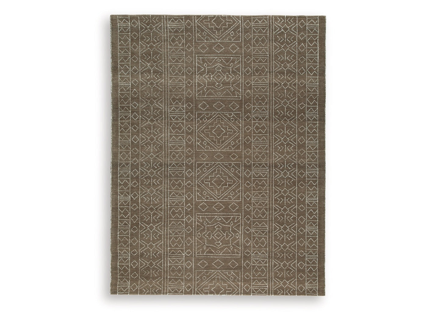 Merrittman Brown/Ivory Large Rug - Ornate Home