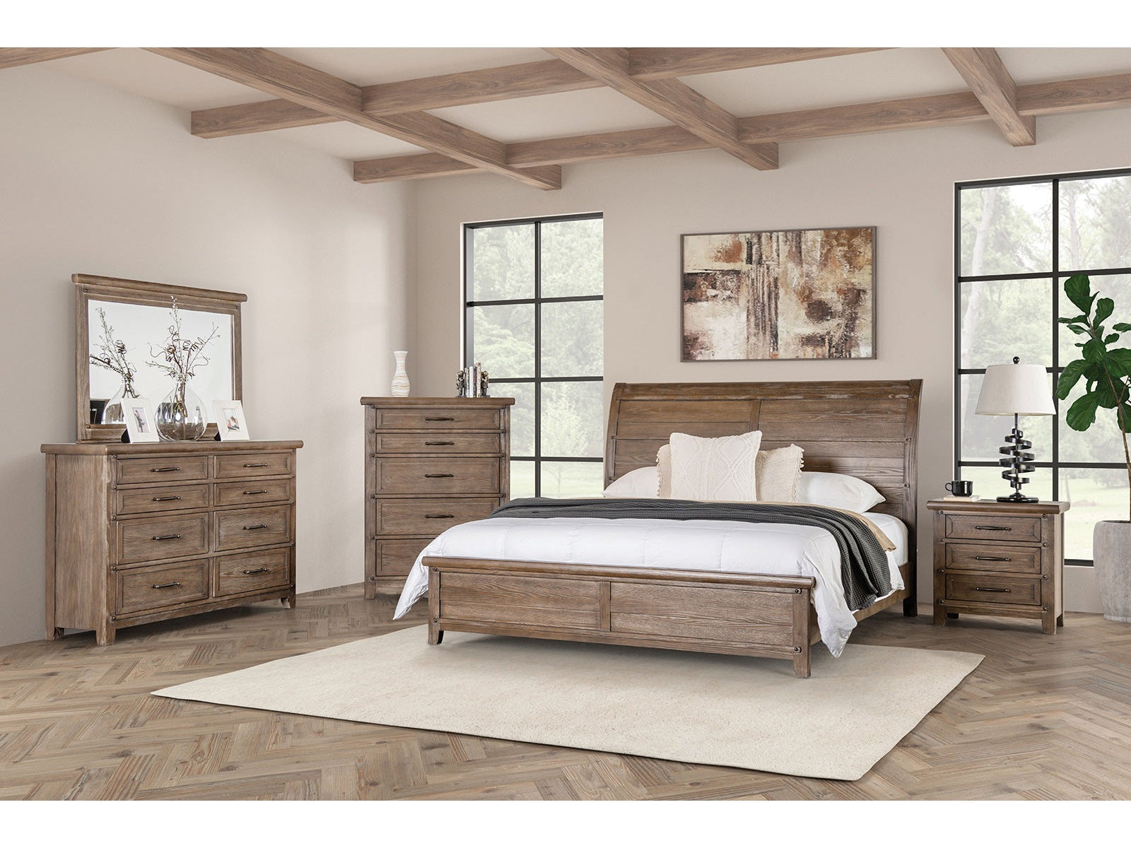 Merthyr Brown 4 Pc. Queen Bedroom Set - Ornate Home