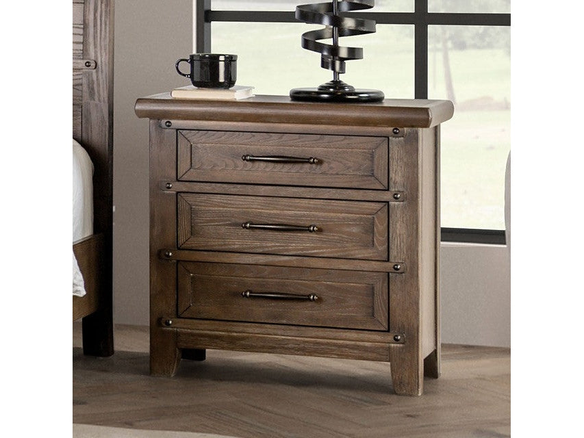 Merthyr Brown Nightstand - Ornate Home