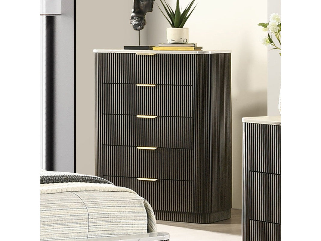Merthyr Dark Walnut Chest - Ornate Home