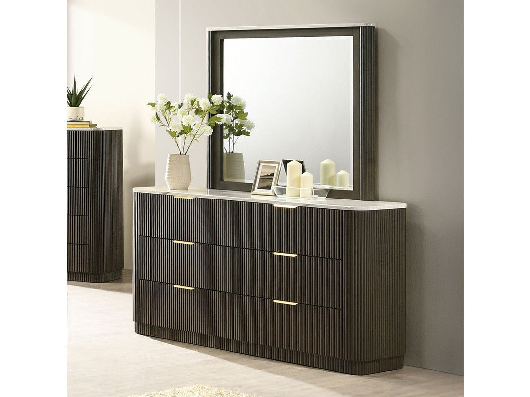 Merthyr Dark Walnut Dresser - Ornate Home