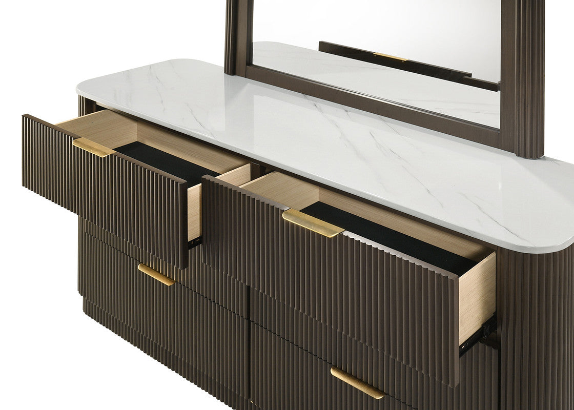 Merthyr Dark Walnut Dresser - Ornate Home
