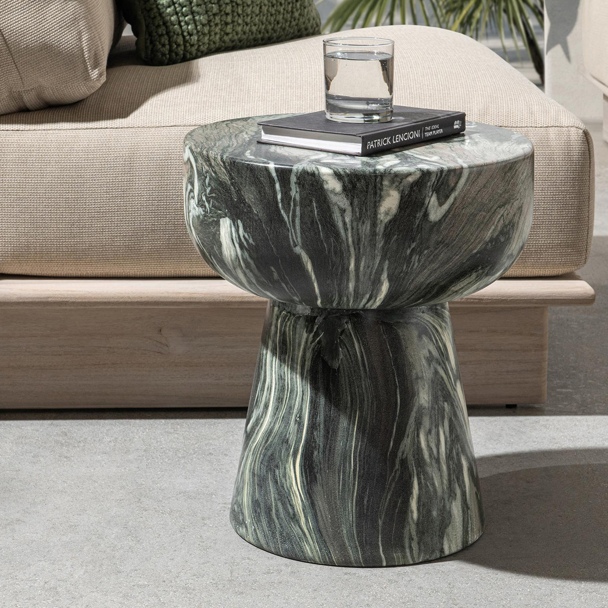Merz Green Outdoor Accent Table - Ornate Home