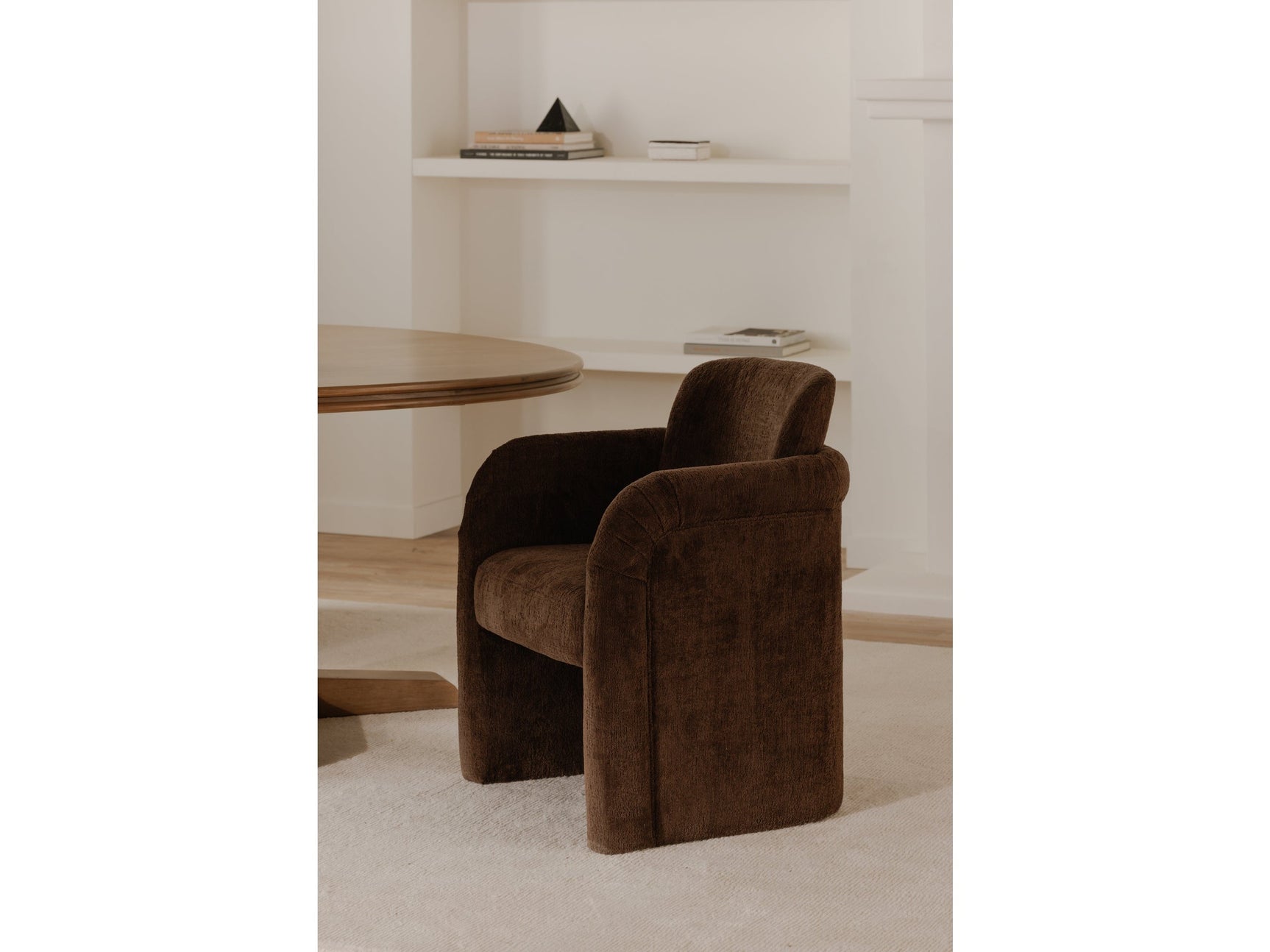 Mesto Dark Brown Rolling Dining Chair - Ornate Home