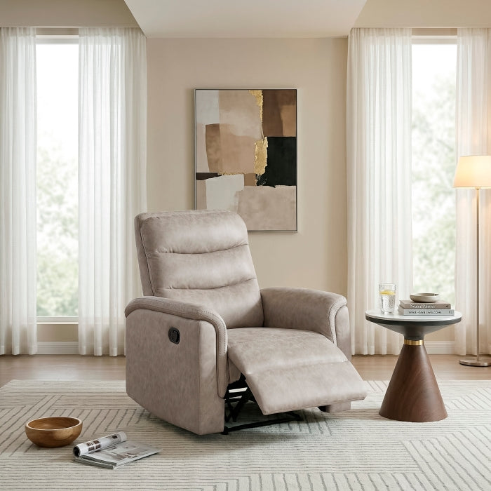 Metric Beige Reclining Chair - Ornate Home