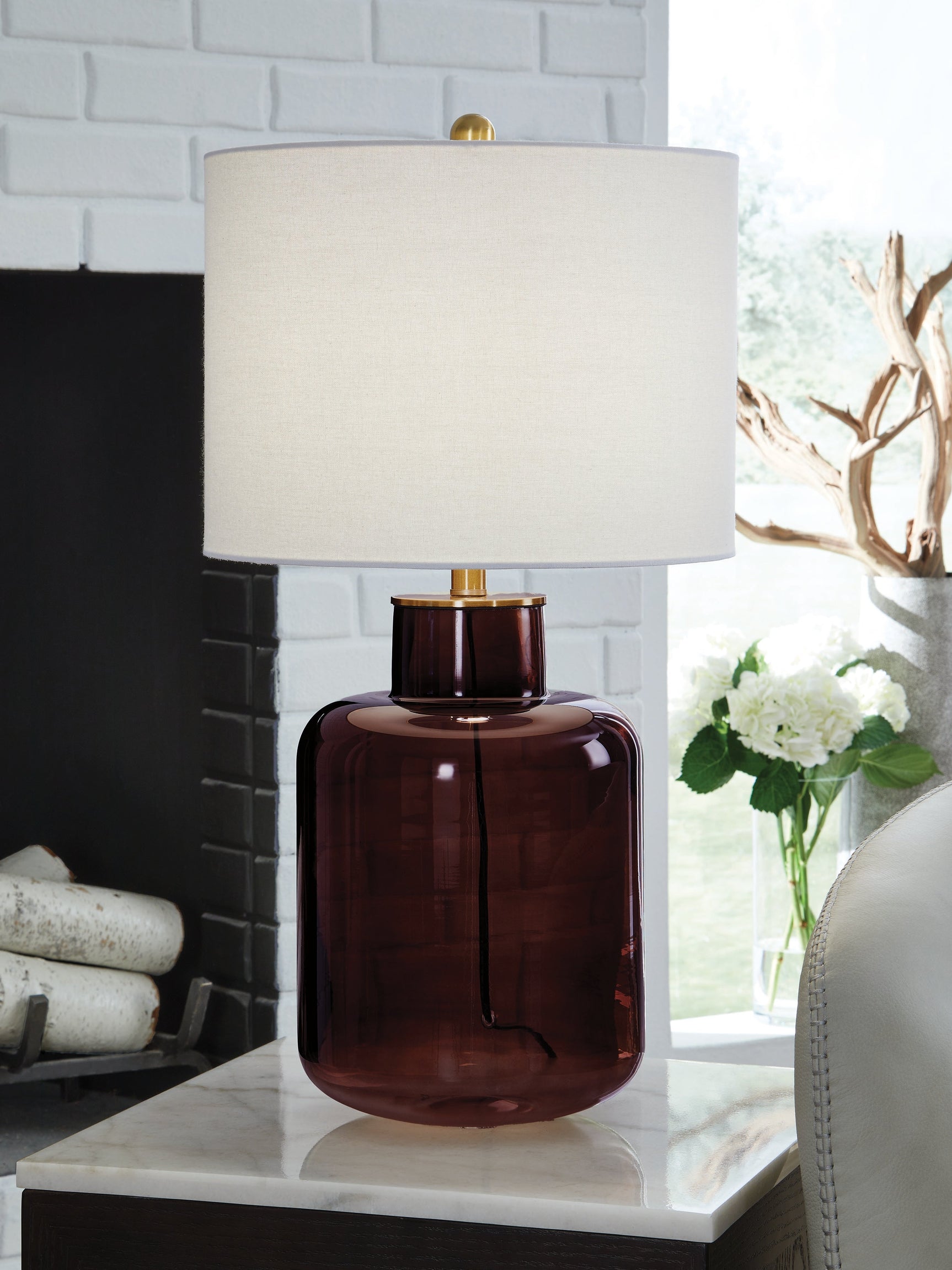Mette Brown/Gold Glass Table Lamp (1/CN) (Online Special Price) - Ornate Home