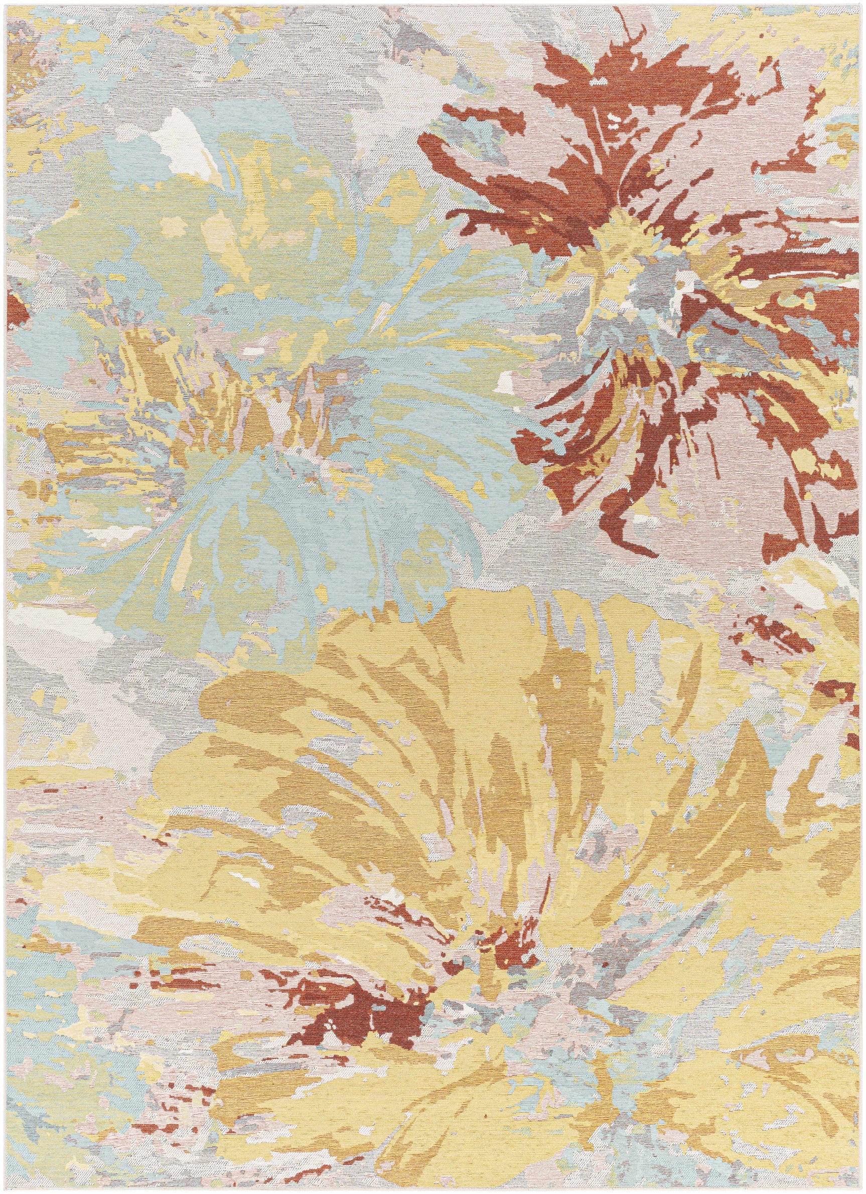 Miaray Floral Chenille Area Rug - Clearance - Ornate Home