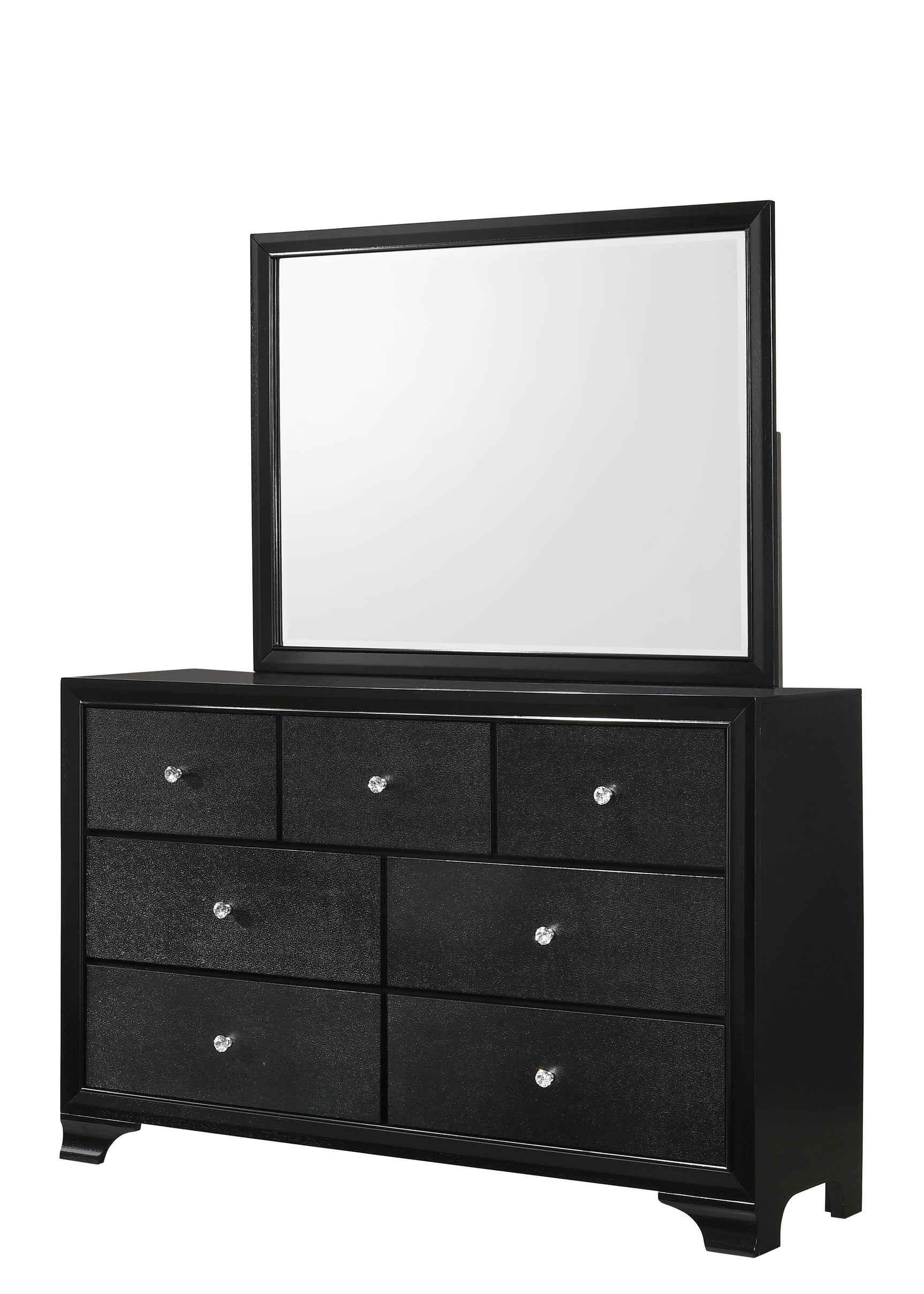 Micah Black LED Panel Bedroom Set - Ornate Home
