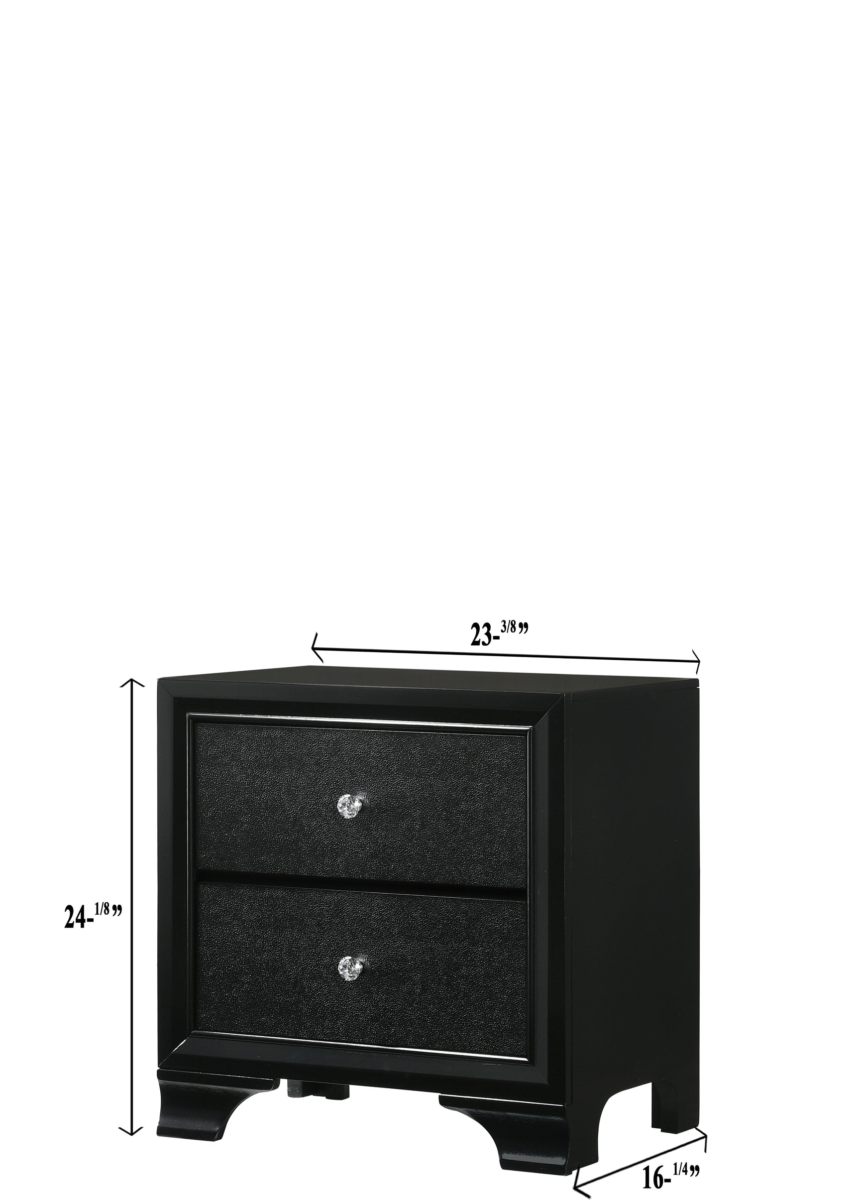 Micah Black LED Panel Bedroom Set - Ornate Home