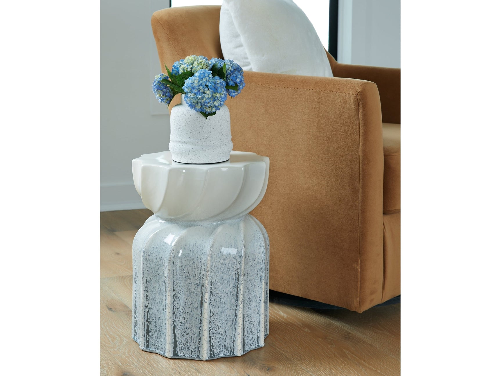 Michamere Gray/Taupe Stool - Ornate Home