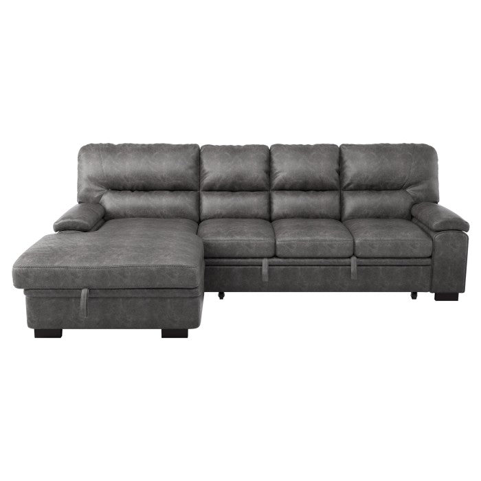 Michigan Dark Gray 2-Piece Sectional with Left Chaise - Ornate Home